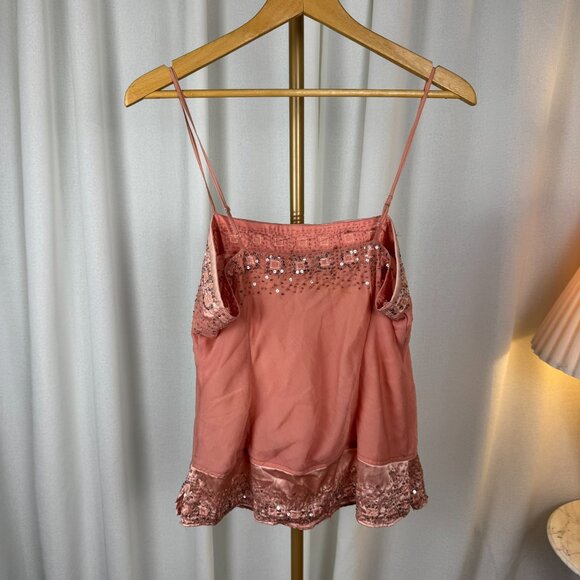 Vintage Y2K Le Château Pink Beaded Embellished Tank Top sz XL - Picture 2 of 10